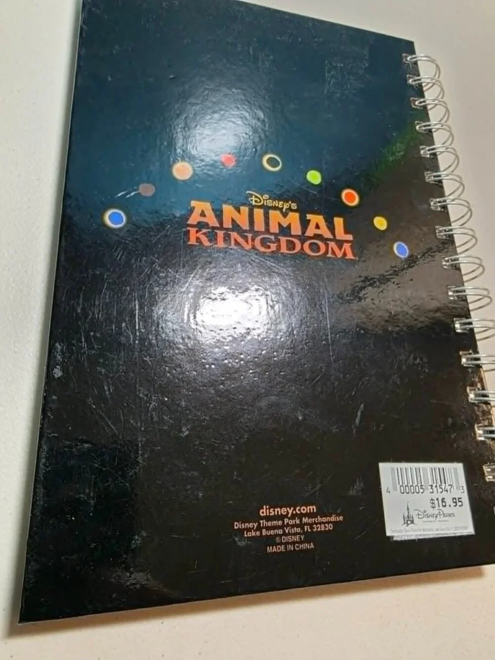 Disney Parks Exclusive Animal Kingdom Black Safari Tree of Life Spiral Notebook